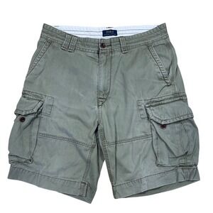 Vtg Polo Ralph Lauren Gellar Cargo Shorts 33 (Fits 34x10) Army Green Canvas